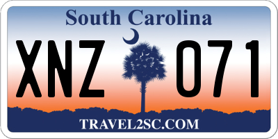 SC license plate XNZ071