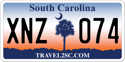 SC license plate XNZ074