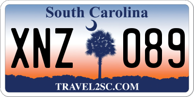 SC license plate XNZ089