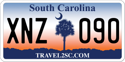 SC license plate XNZ090