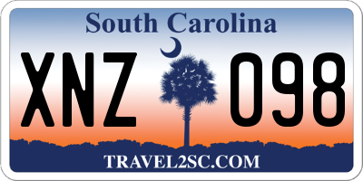 SC license plate XNZ098