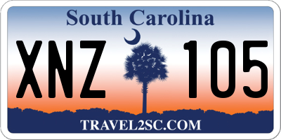 SC license plate XNZ105