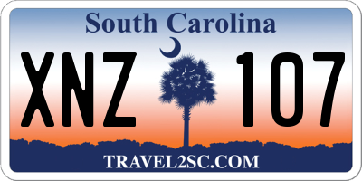 SC license plate XNZ107