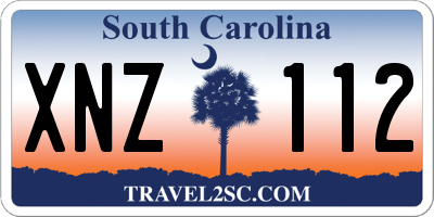 SC license plate XNZ112