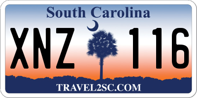 SC license plate XNZ116