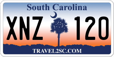 SC license plate XNZ120