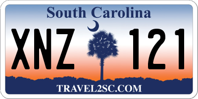 SC license plate XNZ121
