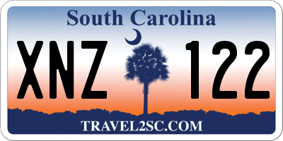 SC license plate XNZ122