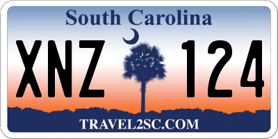 SC license plate XNZ124