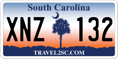 SC license plate XNZ132