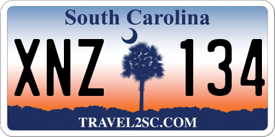 SC license plate XNZ134