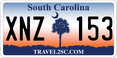 SC license plate XNZ153