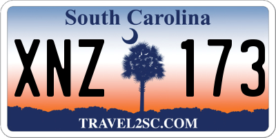 SC license plate XNZ173