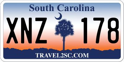SC license plate XNZ178