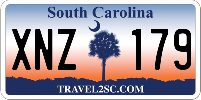 SC license plate XNZ179