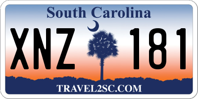 SC license plate XNZ181