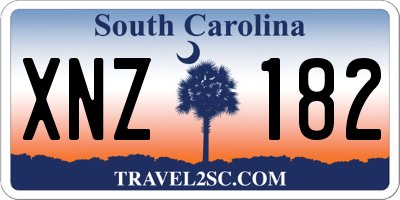 SC license plate XNZ182