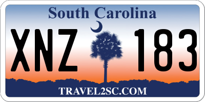 SC license plate XNZ183