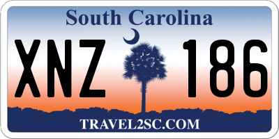 SC license plate XNZ186