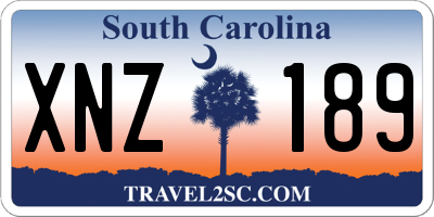 SC license plate XNZ189