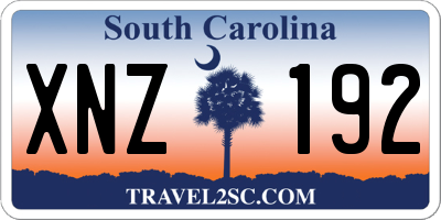 SC license plate XNZ192