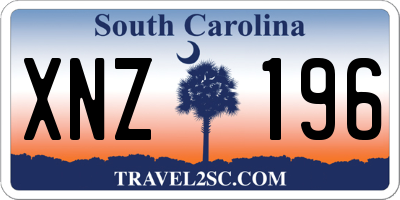 SC license plate XNZ196