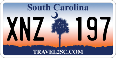 SC license plate XNZ197