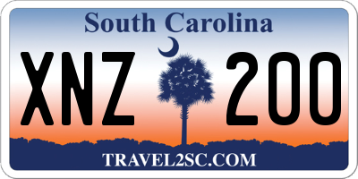 SC license plate XNZ200