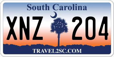 SC license plate XNZ204