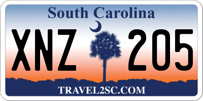 SC license plate XNZ205