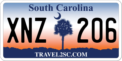 SC license plate XNZ206