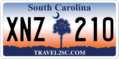 SC license plate XNZ210
