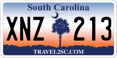SC license plate XNZ213