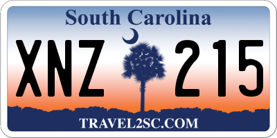 SC license plate XNZ215