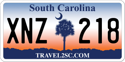 SC license plate XNZ218