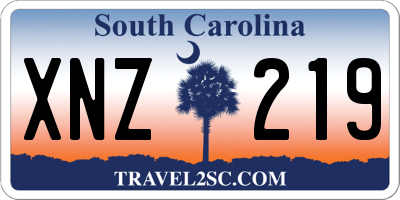 SC license plate XNZ219