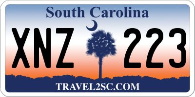 SC license plate XNZ223