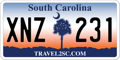 SC license plate XNZ231