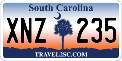 SC license plate XNZ235