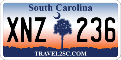 SC license plate XNZ236