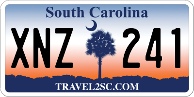 SC license plate XNZ241