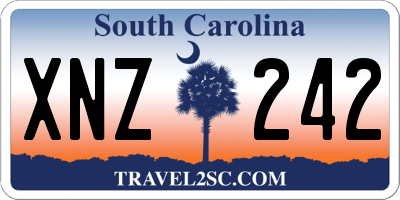 SC license plate XNZ242
