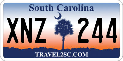 SC license plate XNZ244