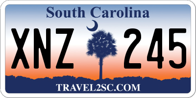 SC license plate XNZ245