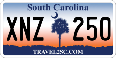 SC license plate XNZ250
