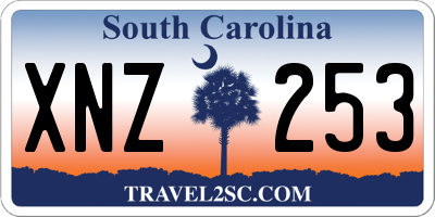 SC license plate XNZ253