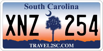 SC license plate XNZ254