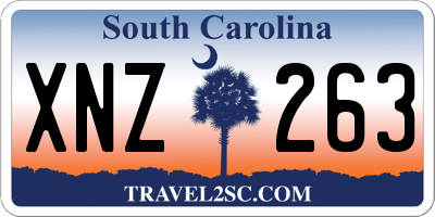 SC license plate XNZ263