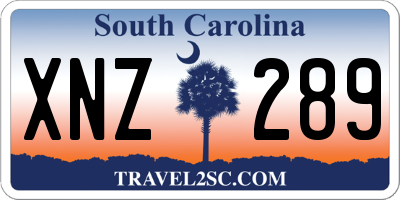SC license plate XNZ289