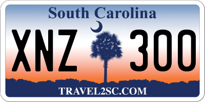 SC license plate XNZ300